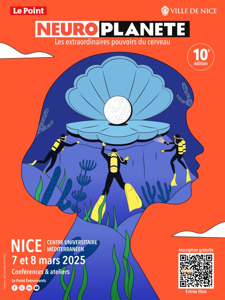 La 10ème édition de Neuroplanète, “les extraordinaires pouvoirs du cerveaux“, réunira chercheurs, neurologues, médecins, psychologues, écrivains, comédiens, musiciens qui à cette occasion décrypteront et éclaireront le public, pour débattre et partager leurs expériences.